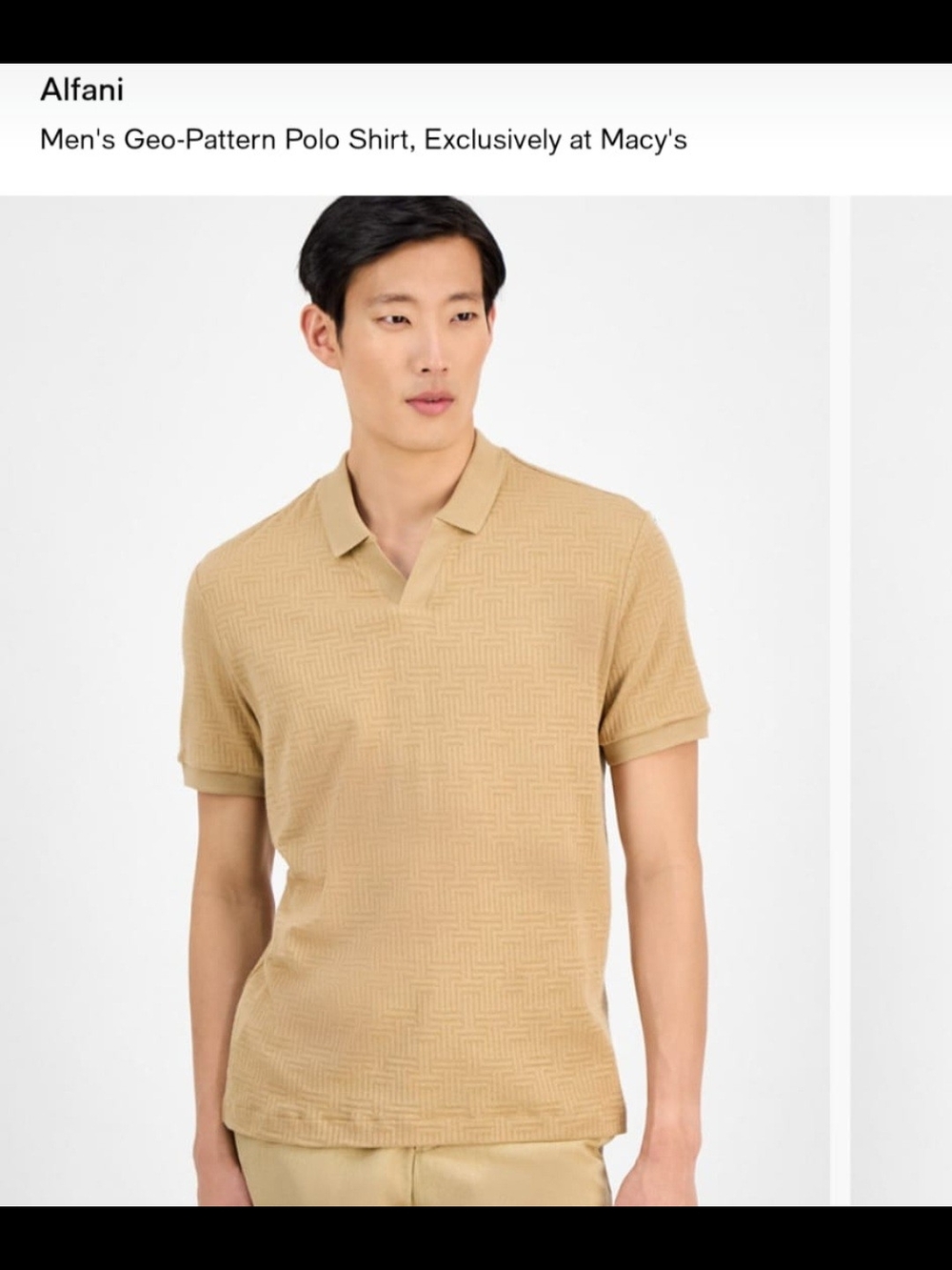 Alfani Men’s Geo-Pattern Polo